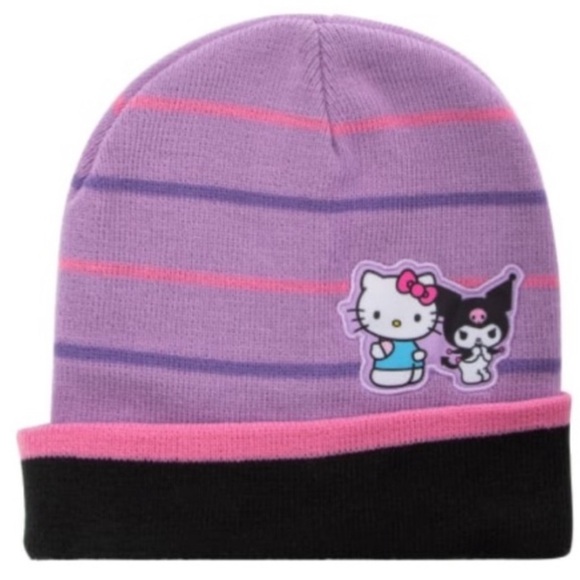 Kuromi Hello Kitty Purple Cuffed Knit Beanie Winter Ski Cap Hat
J - Picture 7 of 7